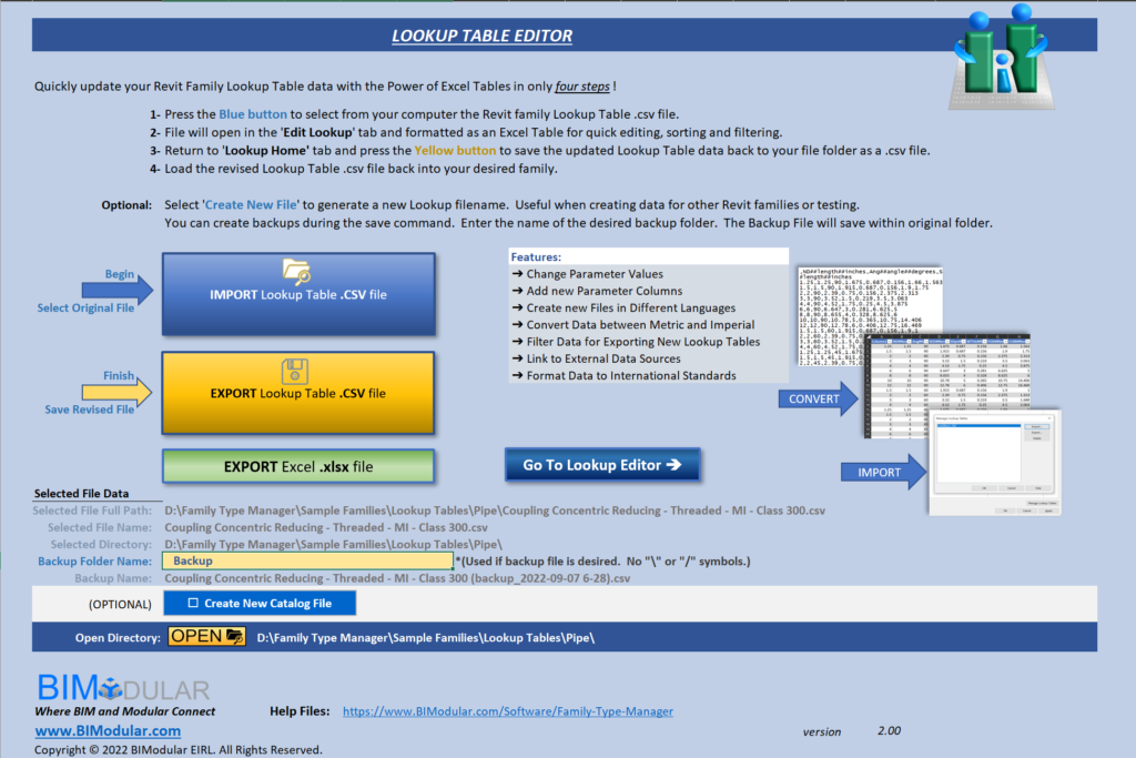 Lookup Table Import-Export