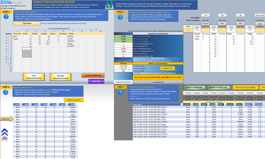 Family Type Manager Type Builder